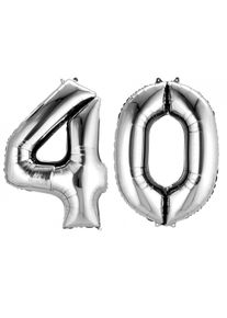 Amscan Ballon aluminium numéro 40 argent métallisé 86cm
