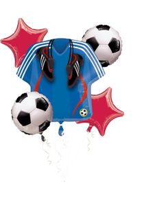 Amscan Bouquet de football de 5 ballons en aluminium