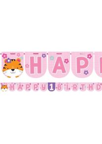 Guirlande de lettres animaux 1er anniversaire 2,3 m
