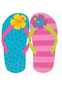 Amscan 16 Serviettes sandales Stay Cool 33cm