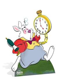Figurine en carton lapin blanc Alice au pays des merveilles