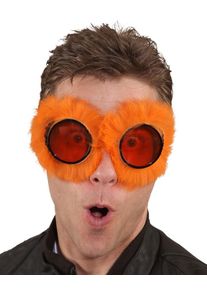 Orlob Occhiali da sole aviator arancioni con peluche