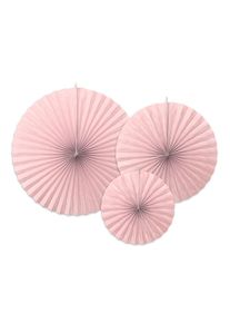 partydeco 3 rosaces en papier Elenor vieux rose