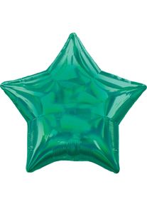 Amscan Palloncino a stella olografico verde smeraldo 45cm (3er Multipack)