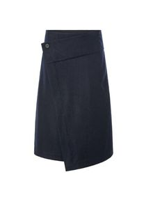 Christiane Strobel Damen-Wickelrock Wolle Dunkelblau XL