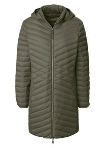 Peter Hahn - Daunen-Long-Steppjacke, grün, Gr. 42, Kunstfaser