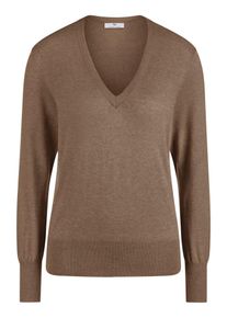 Peter Hahn - V-Pullover, braun, Gr. 36, Baumwolle