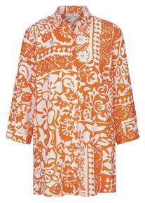 Peter Hahn - Long-Bluse mit 3/4-Arm, weiss, Gr. 38, Viskose