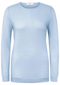 Peter Hahn - Rundhals-Pullover aus 100% Premium-Kaschmir, blau, Gr. 38, Kaschmir