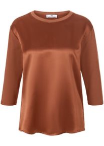 Peter Hahn - Blusen-Shirt mit Seide, braun, Gr. 46, Viskose