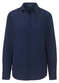Peter Hahn - Bluse aus 100% Seide, blau, Gr. 42, Seide