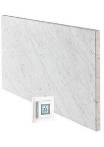 Dimplex MH 7 NO Set Infrarot-Natursteinheizung, 650W, Horizontale oder vertikale Wandmontage, weiße polierte Steinoptik ( 380360 )