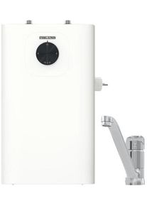 Stiebel Eltron SNU 5 Plus + MAE-K Warmwasserspeicher Kleinspeicher mit Einhebelarmatur lang 2kW weiß
