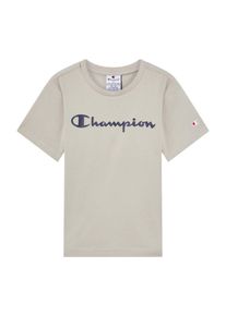 Champion Authentic Athletic Apparel, Drenge, Shirts, Beige / Navy, Størrelse S
