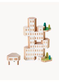 Areaware Komplet klocków Blockitecture Garden City Mega Set James Paulius Brązowy S 31 x W 7 cm