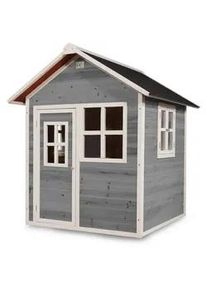 EXIT Toys Spielhaus , Grau , Holz , Zeder , 135x159x149 cm , EN 71, CE, FSC 100% , Freizeit & Co, Gartenspielzeug, Spielhäuser