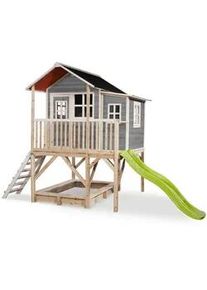 EXIT Toys Spielturm , Grau , Holz , Zeder , 190x253x382 cm , EN 71, CE, FSC 100% , Freizeit & Co, Gartenspielzeug, Spieltürme