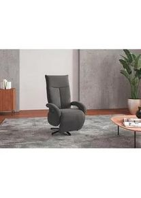 Sit & More Sit & More Sessel , Grau , Textil , 74x112x82 cm , Goldenes M, Oeko-Tex® Standard 100, Made in Europe, DGM-Klimapakt , Relaxfunktion, Sitzfläche 360° drehbar, gepolsterte Armlehnen , Wohnzimmer, Sessel, Sonstige Sessel