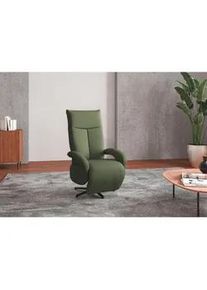 Sit & More Sit & More Sessel , Olivgrün , Textil , 74x112x82 cm , Goldenes M, Oeko-Tex® Standard 100, Made in Europe, DGM-Klimapakt , Relaxfunktion, Sitzfläche 360° drehbar, gepolsterte Armlehnen , Wohnzimmer, Sessel, Sonstige Sessel