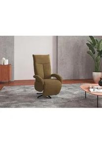 Sit & More Sit & More Sessel , Olivgrün , Textil , 74x112x82 cm , Goldenes M, Oeko-Tex® Standard 100, Made in Europe, DGM-Klimapakt , Relaxfunktion, Sitzfläche 360° drehbar, gepolsterte Armlehnen , Wohnzimmer, Sessel, Sonstige Sessel