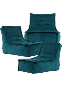 I.C.O.N. icon Sitzsack Sofa Dolce, 3-er set , Grün , Kunststoff , 237x68x90 cm , Hergestellt in Deutschland , Wohnzimmer, Hocker, Sitzsäcke, XXL Sitzsäcke