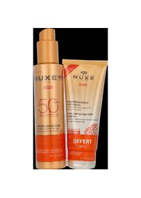 NUXE Paris Nuxe, Beauty Geschenkset, Sun Set Sonnenspray Gesicht & K&ouml;rper LSF 50 + After-Sun-Duschshampoo (K&ouml;rperpflegeset)