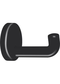 HEWI, Garderobe + Kleiderhaken, Einzelhaken 477.90.030 einfach Ausladung 100 mm Polyamid 90 tiefschwarz Ø 70 mm