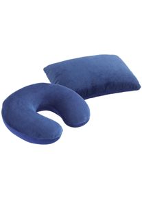 Maximex 2-in-1 Reisekissen mit Nackenstütze, blau