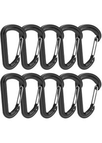 ALCA Multi Karabinerhaken, 10er-Set, schwarz