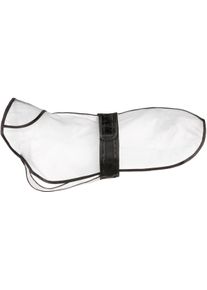 Jollypaw James Regenmantel, transparent/schwarz, Gr. M, 46-66cm