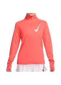 Nike Women's Swoosh 1/2-Zip Running Mid Layer Running shirt Women (M, red)