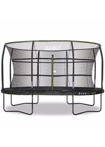 REBO Summit Oval Trampoline and Safety Enclosure - Summit 1400