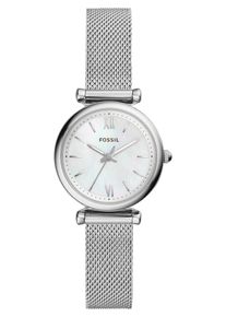 Fossil Dames Analoog horloge zilver / parelwit One Size