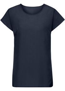 Dames Tuniek met oversized schouders in marine ,maat 38, WITT, 100% Polyester