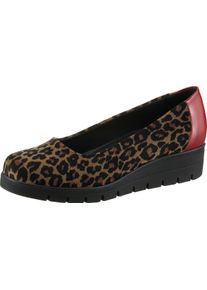 Heine Dames ballerina bruin/zwart Maat 38