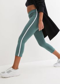 bonprix Mujer, Leggings deportivos de largo 3/4, verde, 56/58