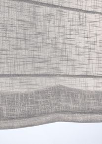 Hissgardin med linnelook - gr&aring; - storlek 130x45 cm - bonprix