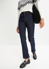 Stretchjeans med vida ben och hög midja - blå - storlek 50 - bonprix
