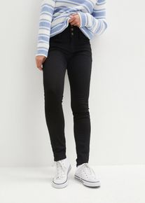 Skinny Jeans High Waist formande termojeans - svart - storlek 44 - bonprix