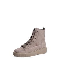 Gabor - Hoge veterschoenen van kalfssuèdeleer, beige, Maat 37, leer