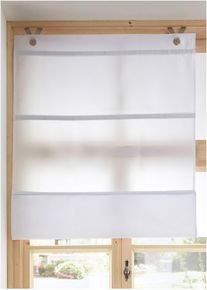 Hissgardin med magnet Villach - vit - storlek 130x45 cm - bonprix