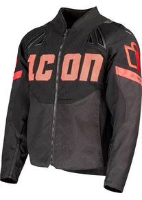 Icon Contra 3 Hero, textile jacket , color: Black/Red , size: 3XL