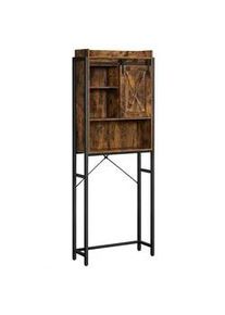 Hansiro Badezimmerregal , Braun , Holzwerkstoff , 24x171x64 cm , Badezimmer, Badezimmerschränke, Hochschränke