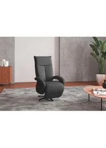 Sit & More Sit & More Sessel , Dunkelgrau , Textil , 74x112x82 cm , Goldenes M, Oeko-Tex® Standard 100, Made in Europe, DGM-Klimapakt , Relaxfunktion, Sitzfläche 360° drehbar, gepolsterte Armlehnen , Wohnzimmer, Sessel, Sonstige Sessel