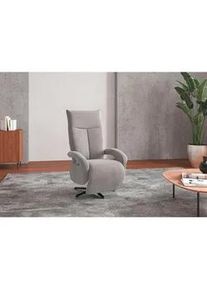 Sit & More Sit & More Sessel , Silberfarben , Textil , 74x112x82 cm , Goldenes M, Oeko-Tex® Standard 100, Made in Europe, DGM-Klimapakt , Relaxfunktion, Sitzfläche 360° drehbar, gepolsterte Armlehnen , Wohnzimmer, Sessel, Sonstige Sessel