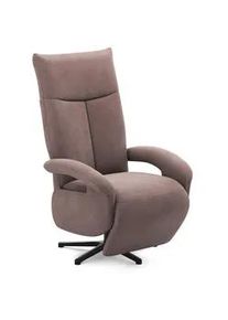 Sit & More Sit & More Sessel , Taupe , Textil , 74x112x82 cm , Goldenes M, Oeko-Tex® Standard 100, Made in Europe, DGM-Klimapakt , Relaxfunktion, Sitzfläche 360° drehbar, gepolsterte Armlehnen , Wohnzimmer, Sessel, Sonstige Sessel