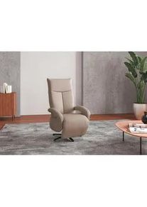 Sit & More Sit & More Sessel , Taupe , Textil , 74x112x82 cm , Goldenes M, Oeko-Tex® Standard 100, Made in Europe, DGM-Klimapakt , Relaxfunktion, Sitzfläche 360° drehbar, gepolsterte Armlehnen , Wohnzimmer, Sessel, Sonstige Sessel