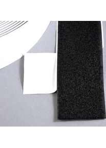 Banda de sujeci&oacute;n por contacto, autoadhesiva, bucle (rollo con 25 m) 50 mm | negro, nylon|poli&eacute;ster