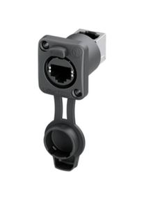 NEUTRIK etherCON TOP airtight Einbaubuchse 90&deg; NE8FDPU-TOP Buchse, Einbau Sc, Elektronikkabel + Stecker, Schwarz