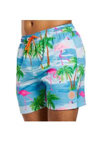 OppoSuits, Herren, Badehosen, Flaminguy - Flamingo, Türkis, (S)